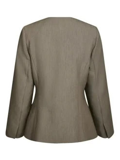 Frillis Fitted Blazer, Dark Sand, 42