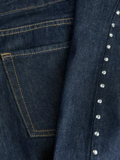 Fuji Ivy Barrel Jeans, Dark Blue Denim, W29/L30