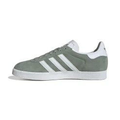 Gazelle Sneakers, Silver Green/White/Gold Metallic, 35.5