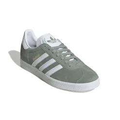 Gazelle Sneakers, Silver Green/White/Gold Metallic, 35.5