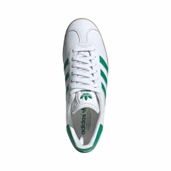 Gazelle Sneakers, White/Bold Green/Gold Metallic, 37 1/3