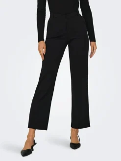 Geggo Straight Bukser, Black, L/L30