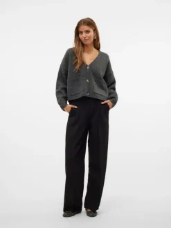 Gemma Cardigan, Dark Grey Melange, XL