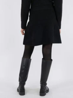 Gisa Striknederdel, Black, 34