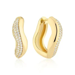 Glorenza Grande Øreringe, Gold Plated