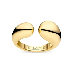 Goccia Pianura Ring, Gold Plated, 58