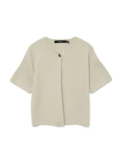 Gold Kortærmet Cardigan, Birch, M