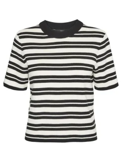 Gold Kortærmet Strikbluse, Black W. Birch, L