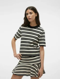 Gold Kortærmet Strikbluse, Black W. Birch, L