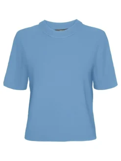 Gold Kortærmet Strikbluse, Bonnie Blue, S