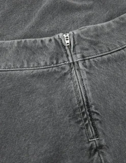 Grey Denim Stelly C Lang Nederdel, Grå, 34