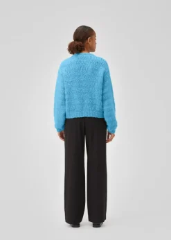 GroverMD O-neck Striktrøje, Bonnie Blue, XS