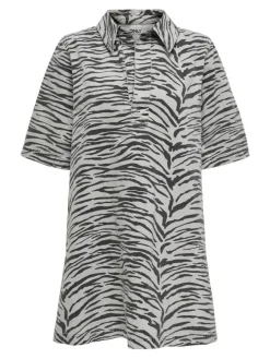 Gry Zebra Denimkjole, Light Grey Denim, L