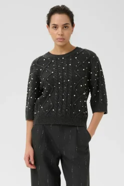 GZtaiba Striktrøje, Dark Grey Melange, M