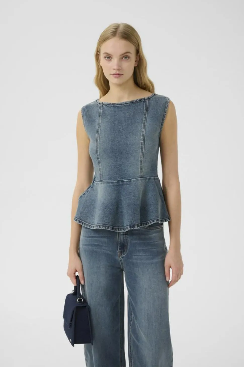 GZviva Vest, Vintage Blue Denim, 36