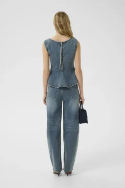 GZviva Vest, Vintage Blue Denim, 36