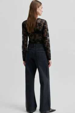 Halliot Denim Jeans, Black Denim, M