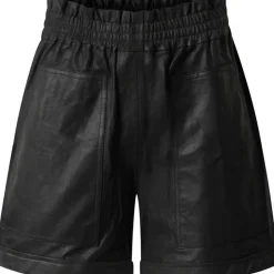 Hannah Lædershorts, Black, 42