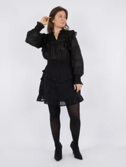 Harmoni S Voile Kjole, Black, 40