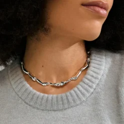 Harrison Halskæde, Silver Plated, 38+12 cm