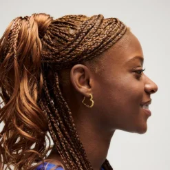 Heart Crush Hoops, Gold Plated