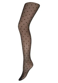 Heart Tights, Black, S/M