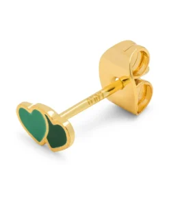 2Hearts Ørering, Green/Light Green