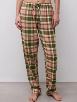 Heat Natbukser, Green Blush Checks, 40