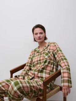 Heat Natskjorte, Green Blush Checks, 36