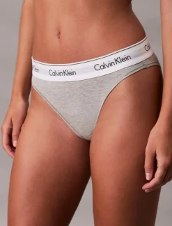 High Leg Tanga Trusser, Grey Heather, M