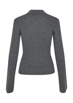 HirokiMD Cardigan, Dark Grey Melange, L