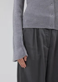 HirokiMD Cardigan, Grey Melange, M