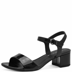 Højhælede Sandaler, Black Patent, 41
