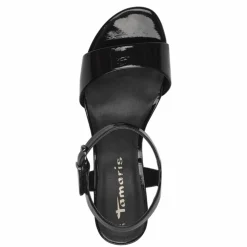Højhælede Sandaler, Black Patent, 41