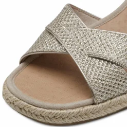 Højhælede Wedge Sandaler, Lt.Gold Glam, 41