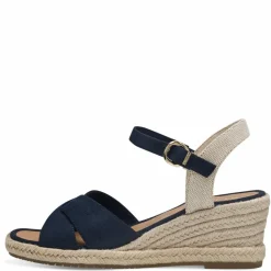 Højhælede Wedge Sandaler, Navy, 41