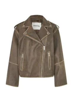 HullaMD Læderjakke, Brown, S