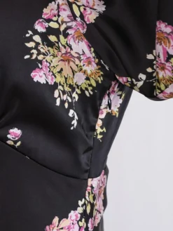 Ilba Flower Bunch Kjole, Black, 34