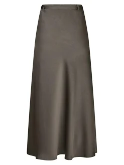 Innell Heavy Sateen Nederdel, Warm Grey, 38