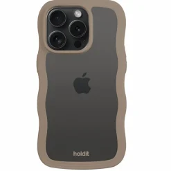 Iphone 14 Pro Max Transparent Wavy Cover, Mocha Brown/Transparent
