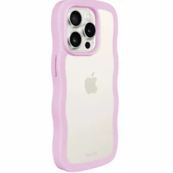 Iphone 14 Pro Transparent Wavy Cover, Lilac/Transparent