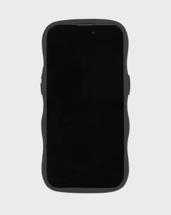 Iphone 15 Pro Transparent Wavy Cover, Black/Transparent