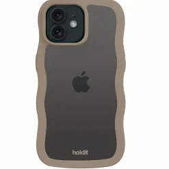 Iphone 12/12 Pro Transparent Wavy Cover, Mocha Brown/Transparent