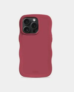 Iphone 15 Pro Wavy Cover, Red Velvet