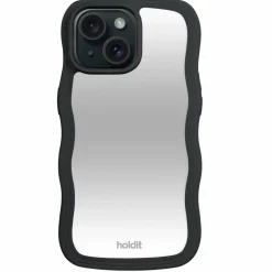 Iphone 15/14/13 Wavy Cover, Black/Mirror