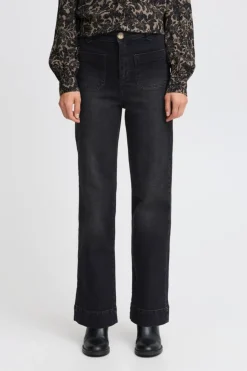 Ireloi Jeans, Black Washed Denim, 36