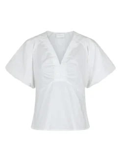 Irina Poplin Bluse, White, 38