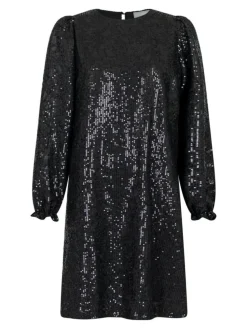 Isobel Sequins Kjole, Sort, 34