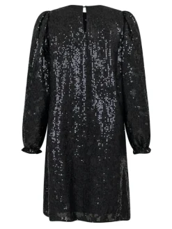 Isobel Sequins Kjole, Sort, 34