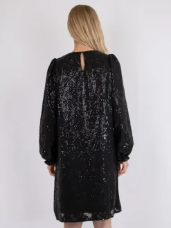 Isobel Sequins Kjole, Sort, 34